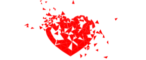 Canvas animation - triangulation, heart, triangles