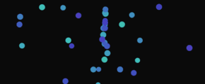 Canvas animation - particles, chase, move